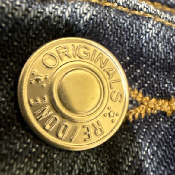 Re/Done Comfort Stretch High Rise Ankle Crop Jeans In Mid 70s. Size 30. - Picture 4 of 11